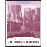 Fundamentals of Intermediate Accounting   Working Paper