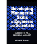 Developing Managerial Skills in Engineering and Scientists  Succeeding as a Technical Manager