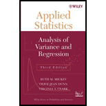 Applied Statistics  Analysis of Variance and Regression