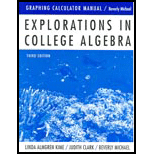 Explorations in College Algebra   Graphing Calculator Manual