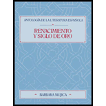 Antologia de la Literatura Espanola  Renacimiento y Siglo de Oro