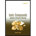 Ionic Compounds  Applications of Chemistry to Mineralogy