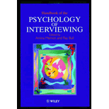 Handbook of Psychology of Interviewing