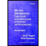 Matrix Differential Calculus with Applications in Statistics and Econometrics