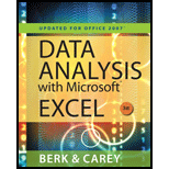 Data Analysis with Microsoft Excel 2007   Text Only