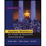 Applied Statistics for Public and Non Profit Administration