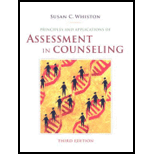 Principles and Applications of Assessment in Counseling