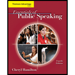 Advantage Series Essentials of Public Speaking (ISBN10 0495504246 