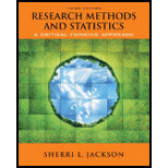 Research Methods and Statistics  A Critical Thinking Approach