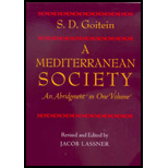 Mediterranean Society  An Abridgement in One Volume   Combined