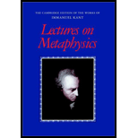 Lectures on Metaphysics