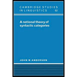 Notional Theory of Syntactic Categories