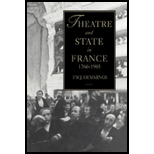 Theatre and State in France, 1760 1905