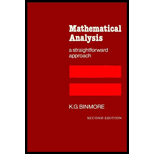 Mathematical Analysis  A Straightforward Approach