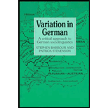 Variation in German  A Critical Approach to German Sociolinguistics