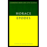 Horace  Epodes