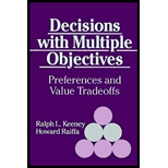 Decisions with Multiple Objectives  Preferences and Value Tradeoffs