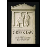 Cambridge Compan. to Ancient Greek Law