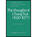 Thought of Chang Tsai (1020 1077)