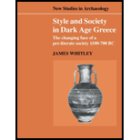 Style and Society in Dark Age Greece