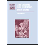 Crime, Gender and Social Order in Early Modern England