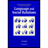 Language and Social Relations  Studies in the Social and Cultural Foundations of Language