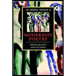 Cambridge Companion to Modernist Poetry