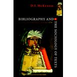 Bibliography and Sociology of Texts