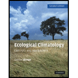 Ecological Climatology  Concepts and Applications