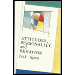 Attitudes, Personality and Behavior