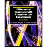 Differential Equations With Computer Lab Experiments, Student Solution Manual