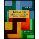 Behavior Modification  Principles and Procedures