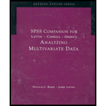 SPSS Companion  Analyzing Multivariate Data