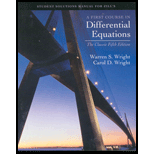 First Course in Differential Equations  Classic (Student Solutions Manual)