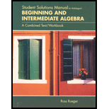 Student Solutions Manual for McKeague's Beginning and Intermediate Algebra : A Text / Workbook - Charles P. McKeague