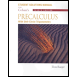 Precalculus  With Unit Circle Trigonometry  Student Solution Manual