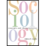 Sociology  Concepts and Characteristics