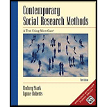 Contemporary Social Research Methods A Text Using MicroCase With Micro. Workbook and 2 Cds