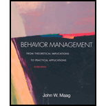 Behavior Management: From Theoretical Implications to Practical Applications by John W. Maag - ISBN 9780534608859