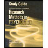 Research Methods in Psychology   Study Guide