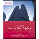 MTH1105  Intermediate Algebra  With 2 CDs (Custom)