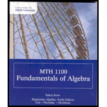 Mth1100 Fundamentals of Algebra   With 2 CDs (Custom)