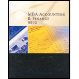 MBA Accounting Finance 5502 (Custom)