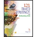 121 Timed Writings With Skillbuilding Drills - With CD by Dean Clayton - ISBN 9780538444392