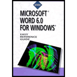 Microsoft Word 6.0 for Windows  Easy Reference Gd.