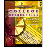 College Keyboarding  Microsoft Word Complete, 1 180