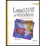 Lotus 123 for Windows 95  Tutorial and Applications / With 3.5 Disk