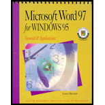 Microsoft Word 97 for Windows 95  Tutorial and Applications / With Disk