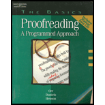 Basics of Proofreading  A Programmed Approach / With CD ROM