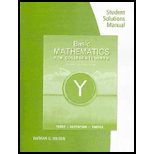 Basic Mathematics for College Students  Student Solution Manual